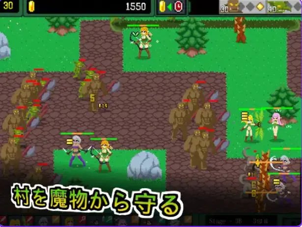 【PC/官中/益智/SLG游戏/75M】 艾露芙塔防 – 魔物来袭！（森林村庄大危机！ エルフTD- 魔物襲来！）官中版+益智SLG游戏+75M