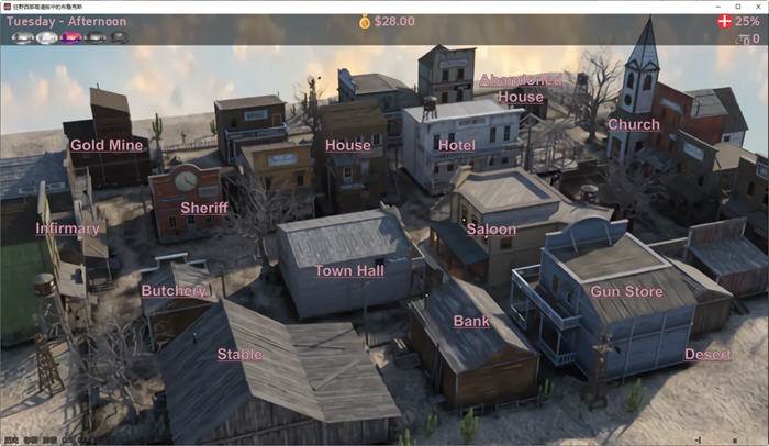 狂野西部的布鲁克斯 v0.70 汉化版 PC+安卓 沙盒SLG游戏 2.1G